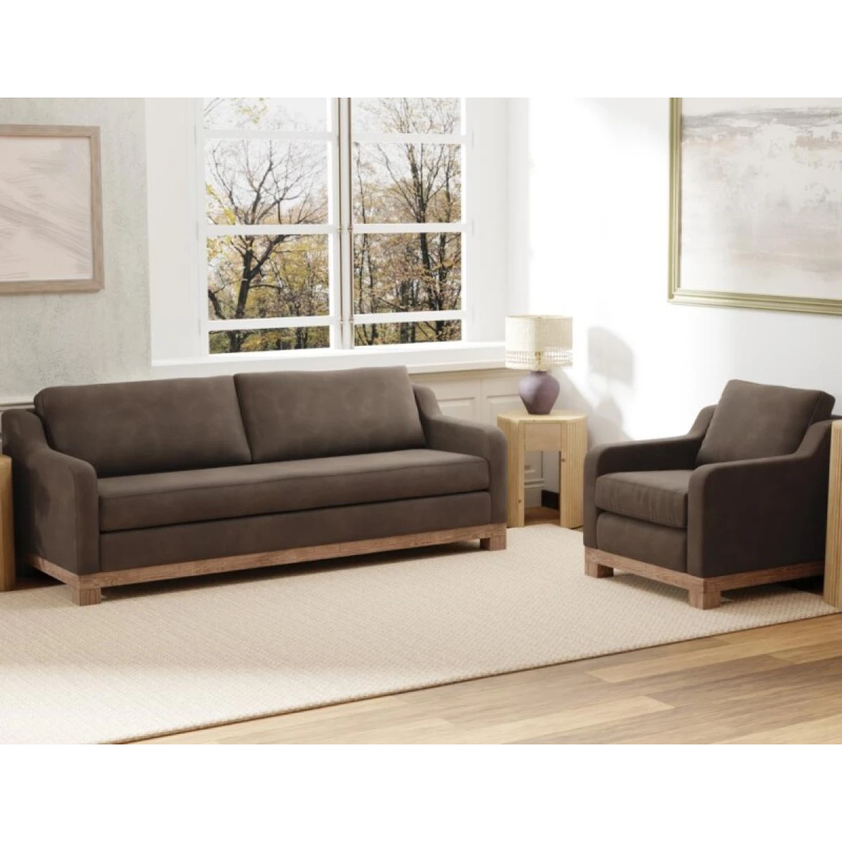 Samba Wooden Frame & Base, Two-Cushion Sofa - Image 4