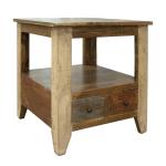 2 Drawer End Table - Antique