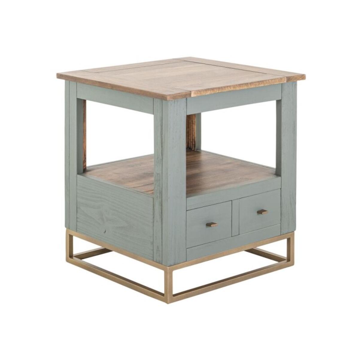 2 Drawer, 1 Shelf, End Table - Timber - Image 2