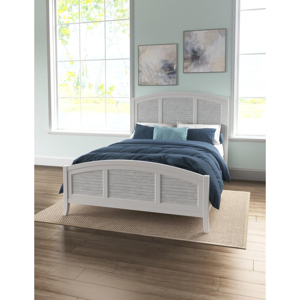 a289a6d4a181d30ec5ebbd71abcf2447 Queen High Tide Arch Bed in Chalk and White - BD128-1202QH - Image 1