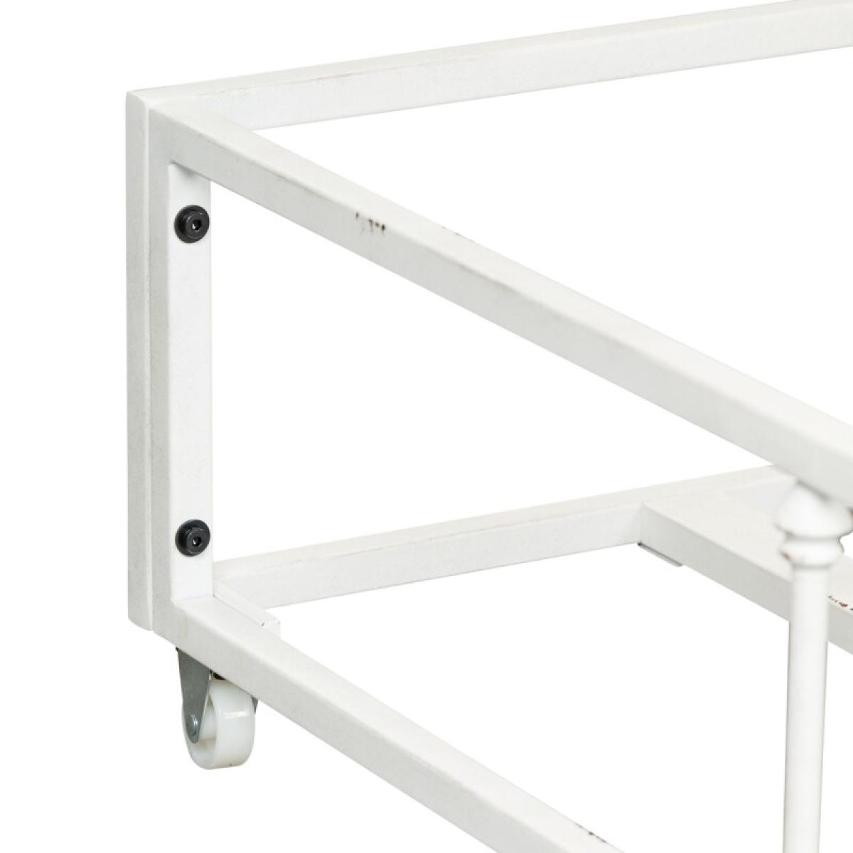 Vintage Series Twin Metal Trundle - Antique White - Image 7