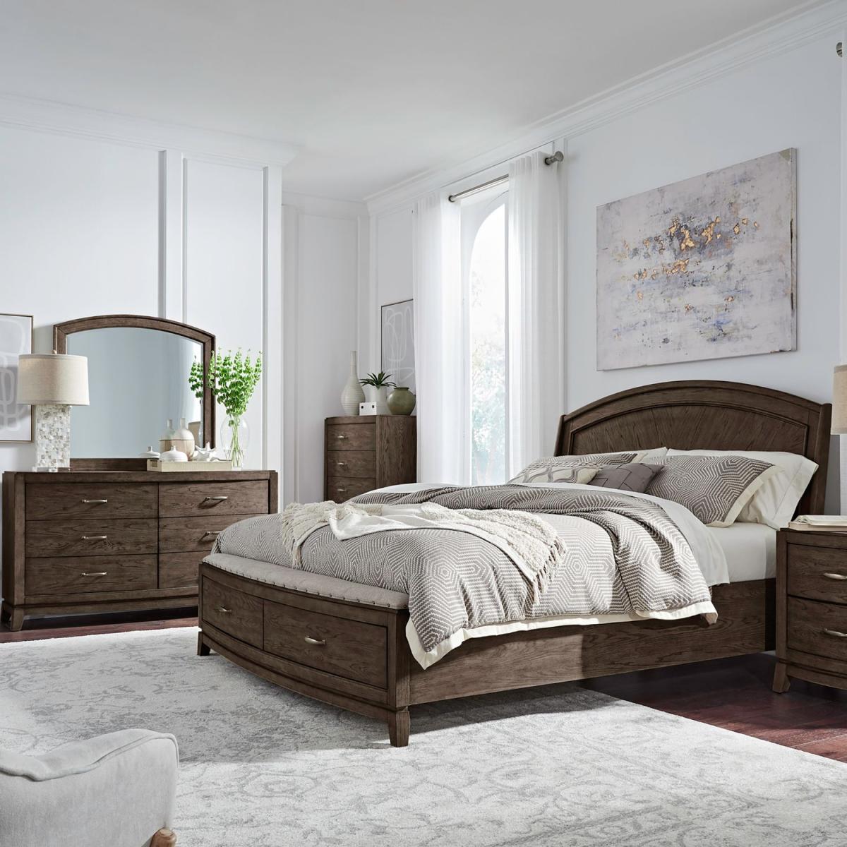 Avalon Queen Panel Storage Bed, Dresser & Mirror, Chest - Image 2