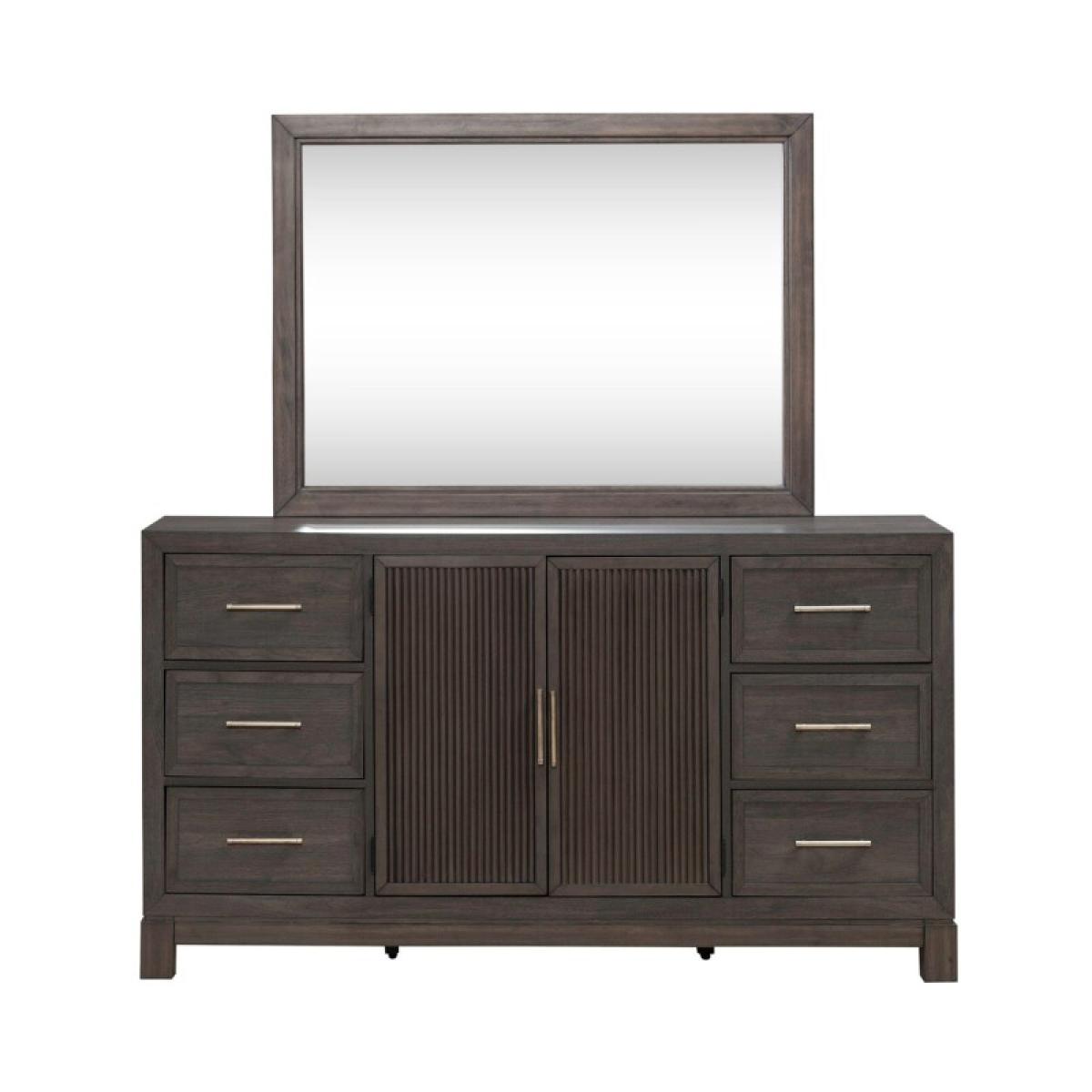 Modern Edge Dresser & Mirror - Image 4