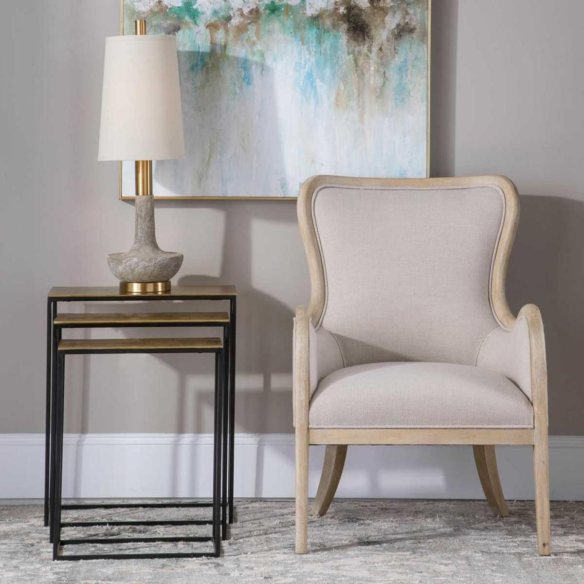 Coreene Nesting Tables, Gold, S/3 - Image 4