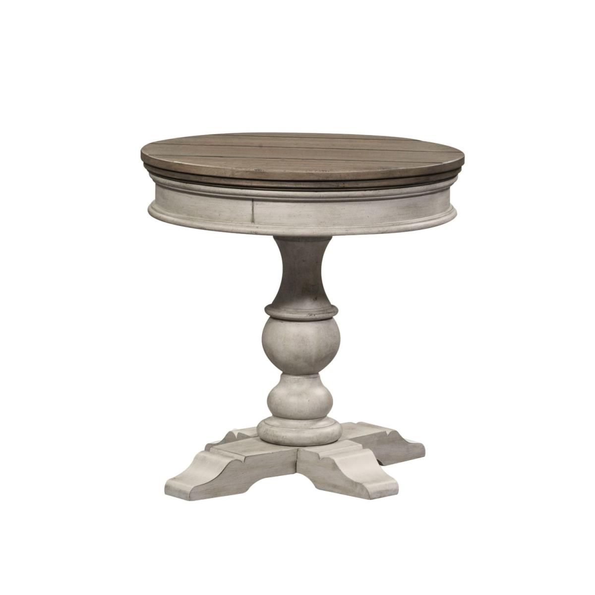 Heartland Round Pedestal Chair Side Table - Image 2