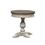 Heartland Round Pedestal Chair Side Table - Image 2