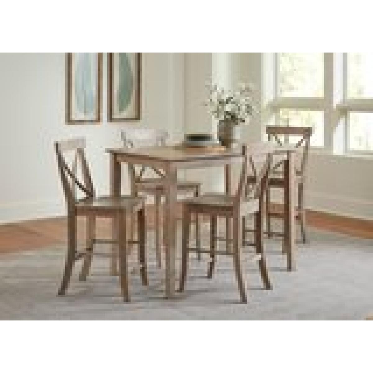Dining Essentials - X-Back Stool in Taupe Gray - Image 5