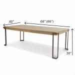 Rio Vista Rectangular Dining Table - Muted Earth Tones Clay Finish - Image 9