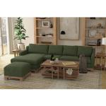 Wooden Frame & Base, Upholstered Square Ottoman - Samba - Image 3