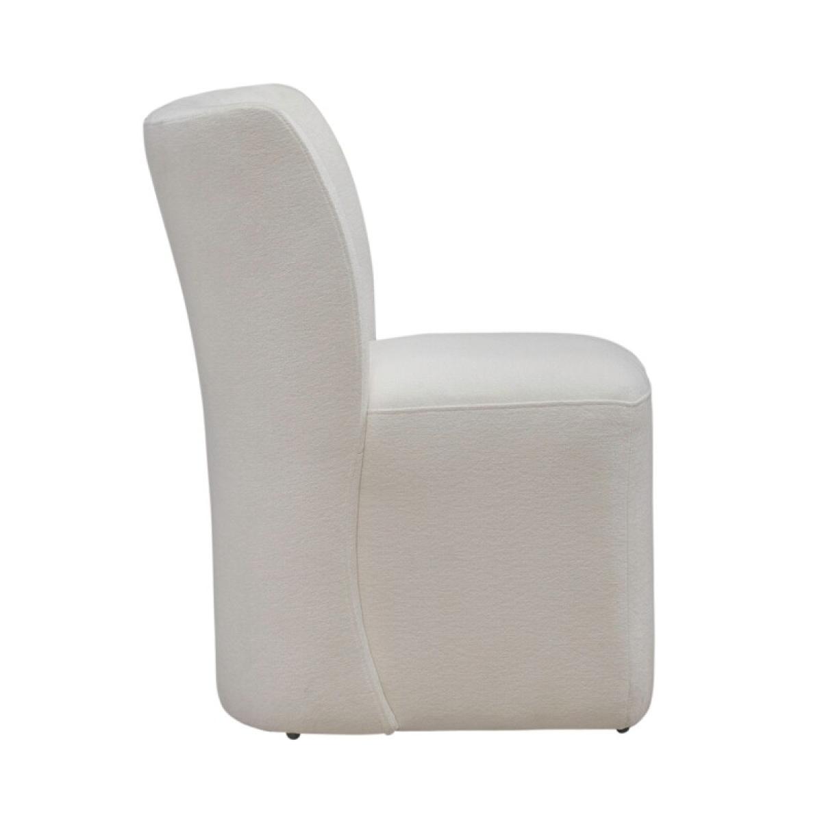 Accent Dining Chair w/ Casters - Ivory - Image 7