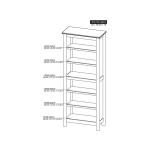 6 Wooden Shelves Bookcase - Olimpia - Image 9