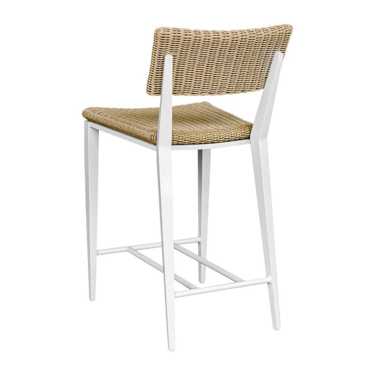 Calbas Outdoor Counter Stool, White - Image 8