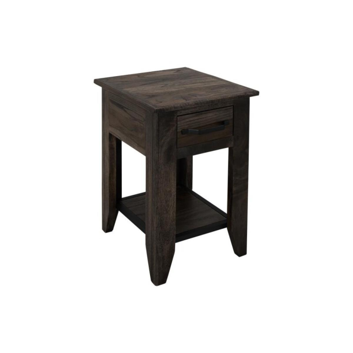 1 Drawer, 1 Shelf, Chairside Table - Teak - Image 2