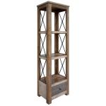 3 Shelves 1 Drawer Bookcase - Andaluz