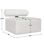 Bolster Back Outdoor Sofa, Armless - Image 20