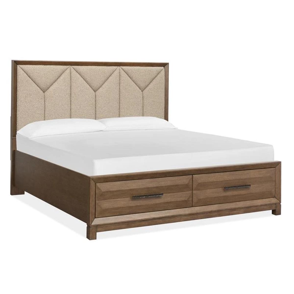 Callisto B6396-75A Complete Cal.King Panel Storage Bed w/Upholstered HB - Image 4