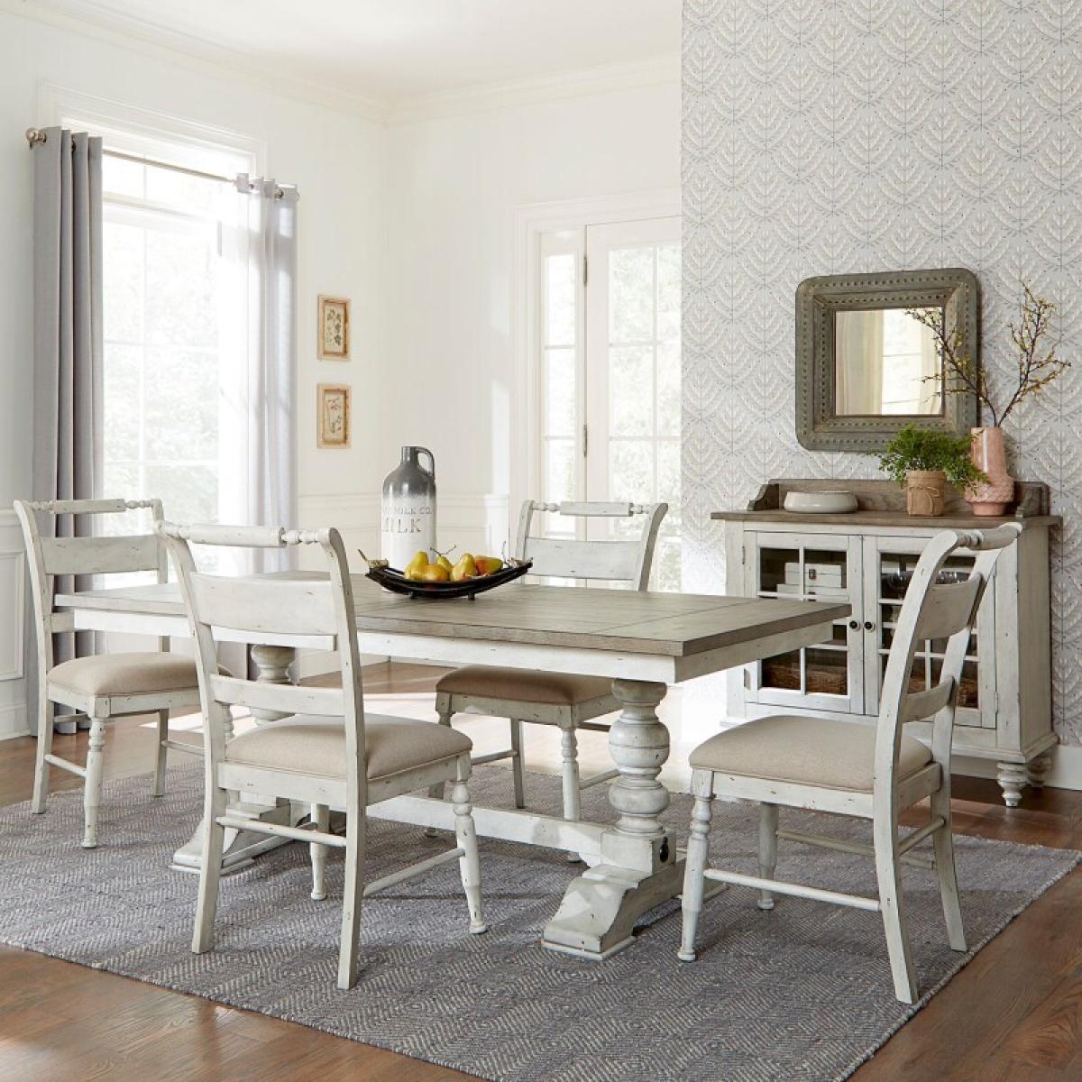 Whitney 5 Piece Trestle Table Set - Image 2