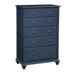 Cottage Bedroom - Five Drawer Chest in Denim