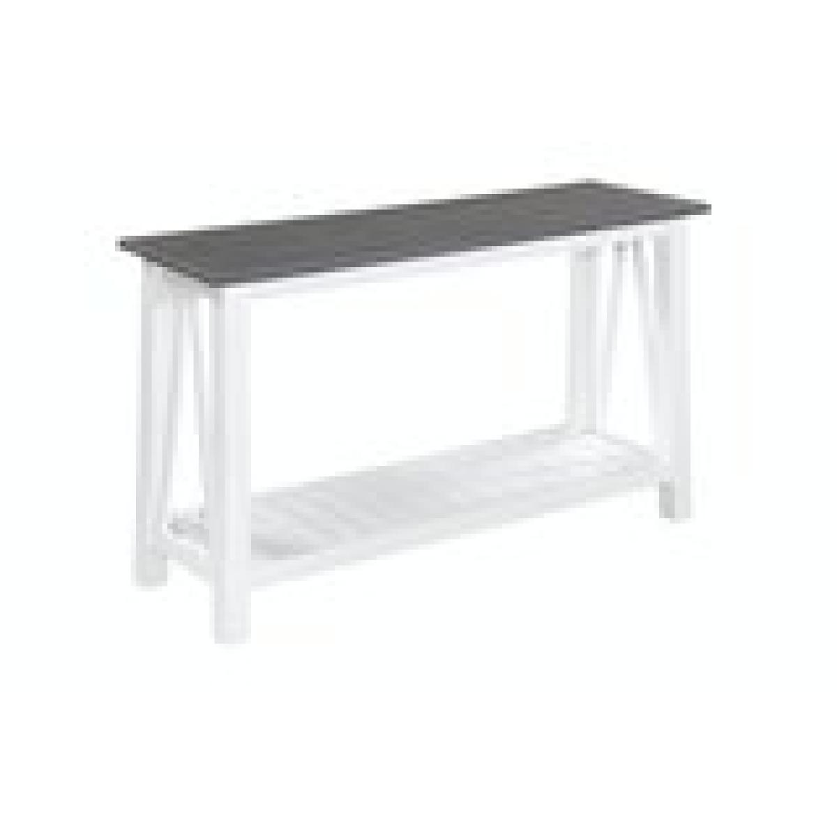 Home Accents - Surrey Sofa Table in Heather Gray and White - Image 4