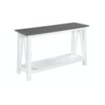 Home Accents - Surrey Sofa Table in Heather Gray and White - Image 4