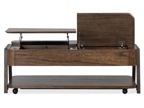 Hallie T6355-50 Lift Top Storage Cocktail Table w/Casters - Image 16