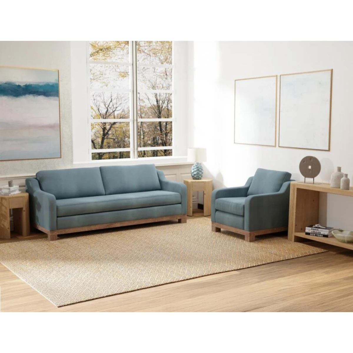 Samba Wooden Frame & Base, Two-Cushion Sofa - Image 4