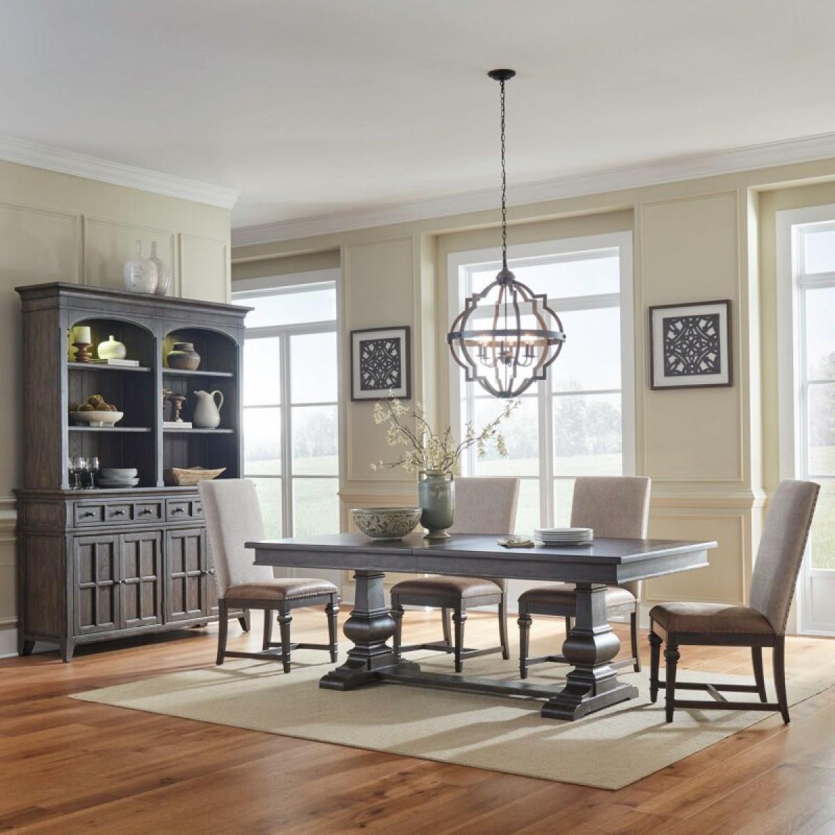 Paradise Valley Opt 5 Piece Trestle Table Set - Image 2