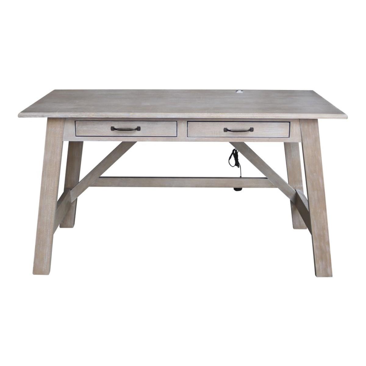 Home Accents - Serendipity Desk in Taupe Gray - Image 4