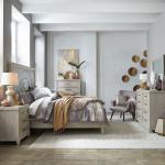 King Panel Bed, Dresser & Mirror, Chest, Night Stand