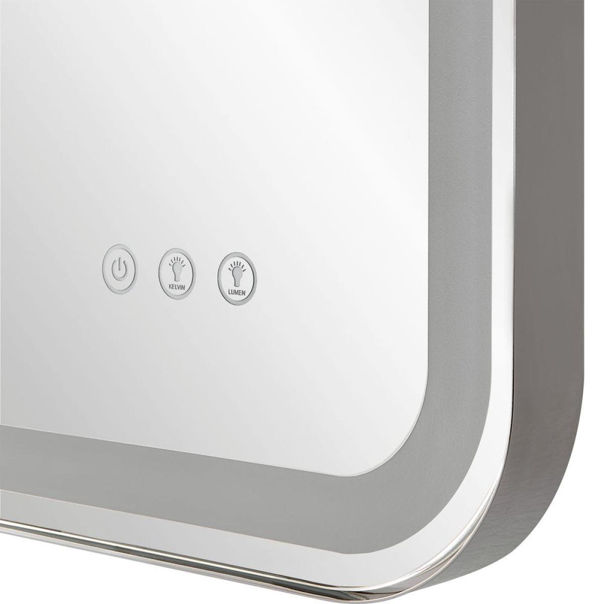 Crofton Lighted Vanity Mirror, Nickel - Image 12