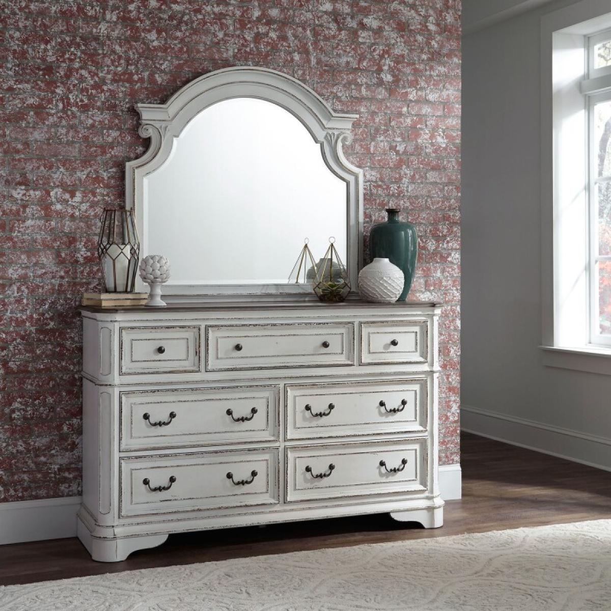 Magnolia Manor Queen Panel Bed, Dresser & Mirror, Chest, Night Stand - Image 3