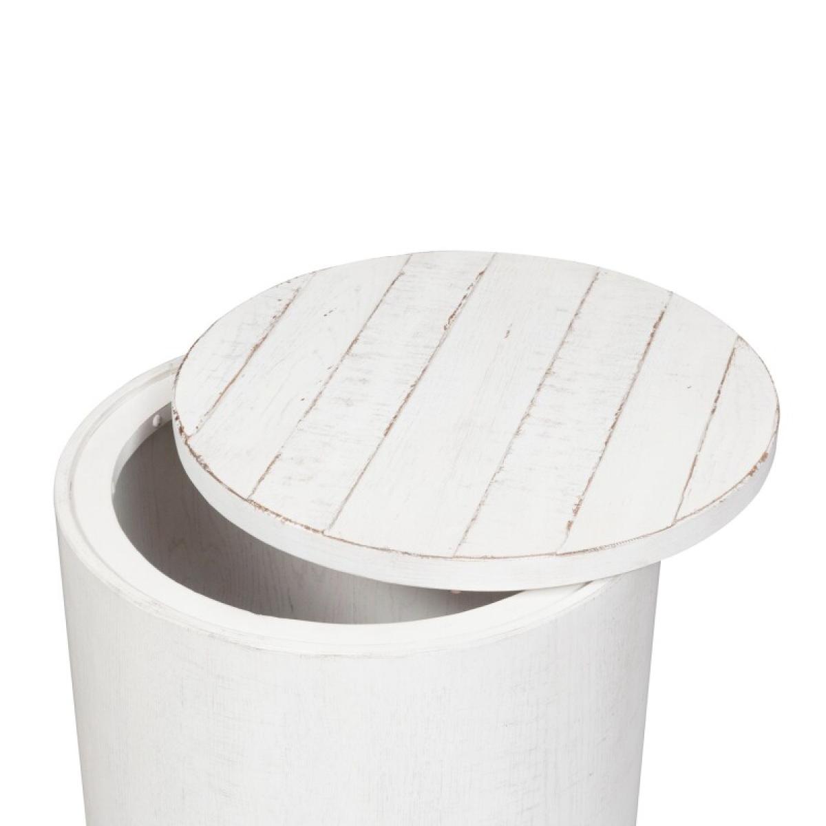 Modern Farmhouse Drum End Table - Image 4