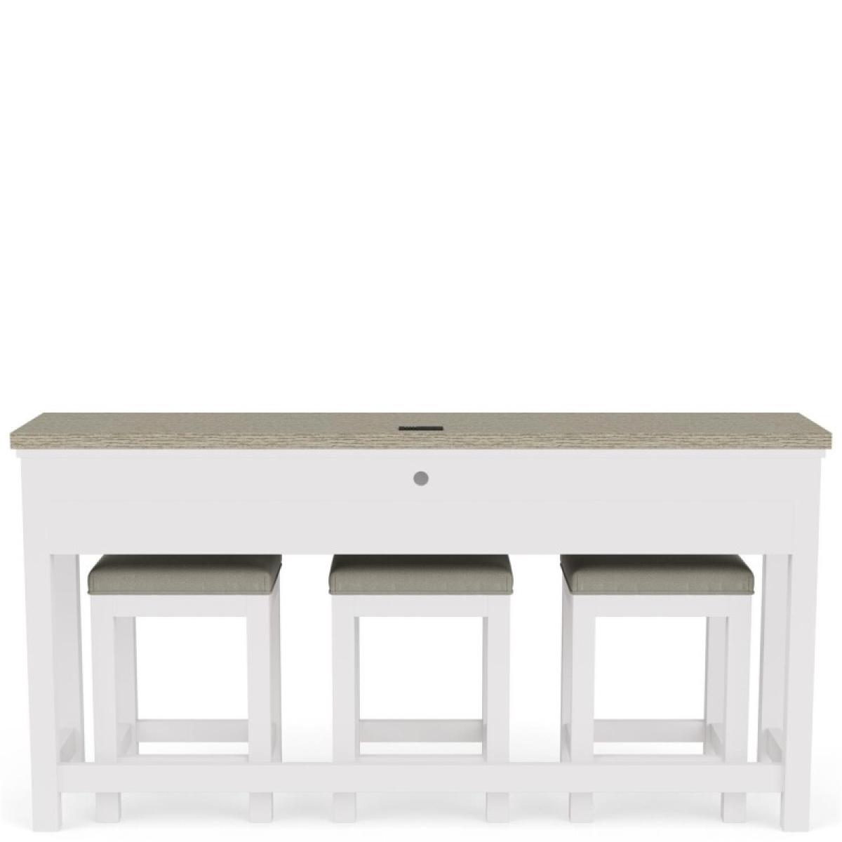 Sofa Table W/3 Stools - Image 4
