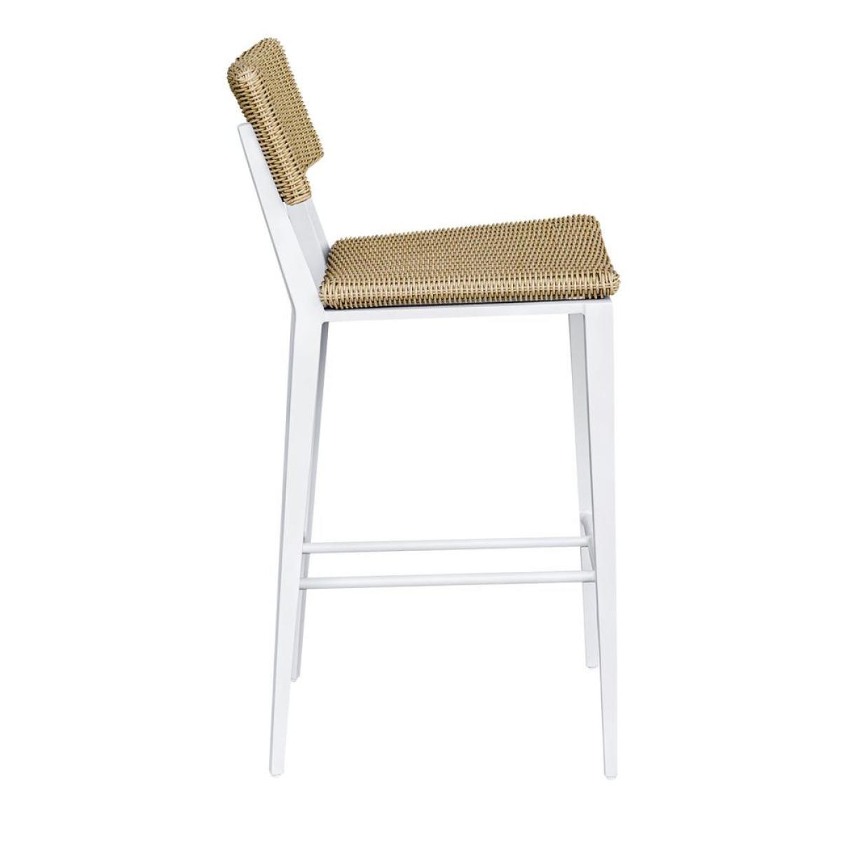 Calbas Outdoor Bar Stool, White - Image 8