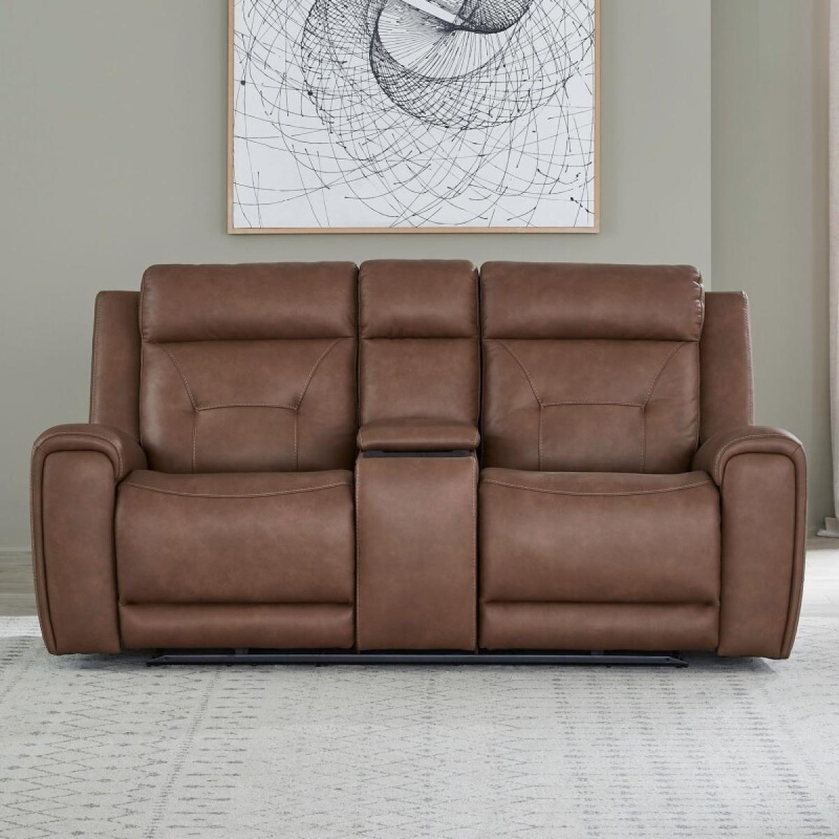 Beckham Loveseat w/ Console P2 & ZG - Image 2