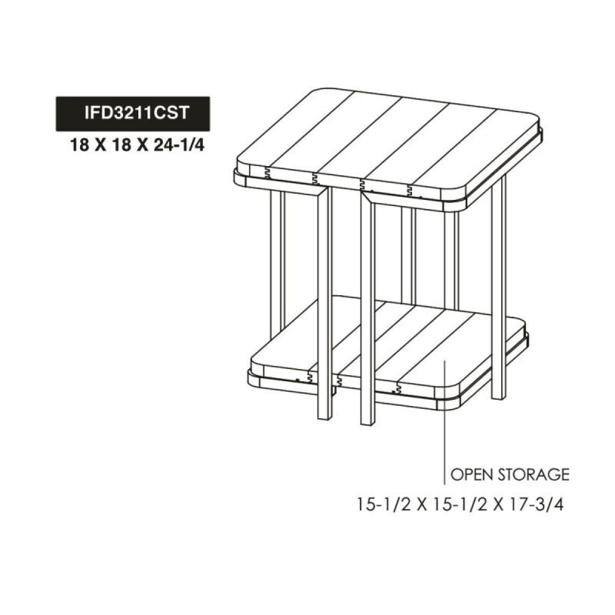 Metal Base Chairside Table - Onix - Image 6