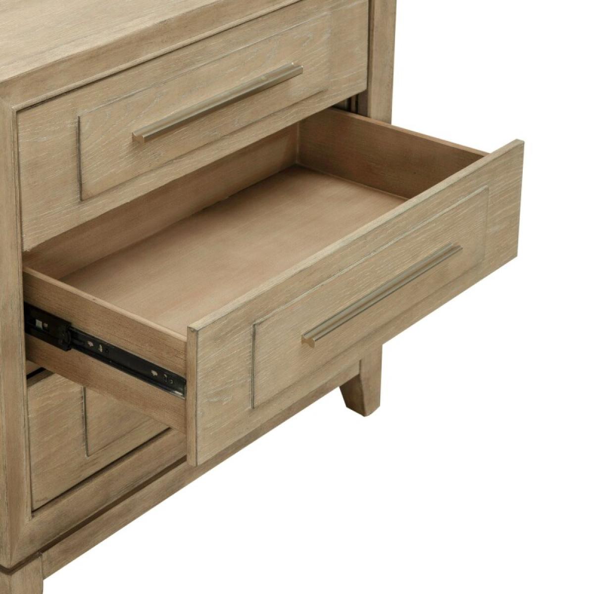Brentwood 3 Drawer Nightstand w/ Charging Station - Image 10