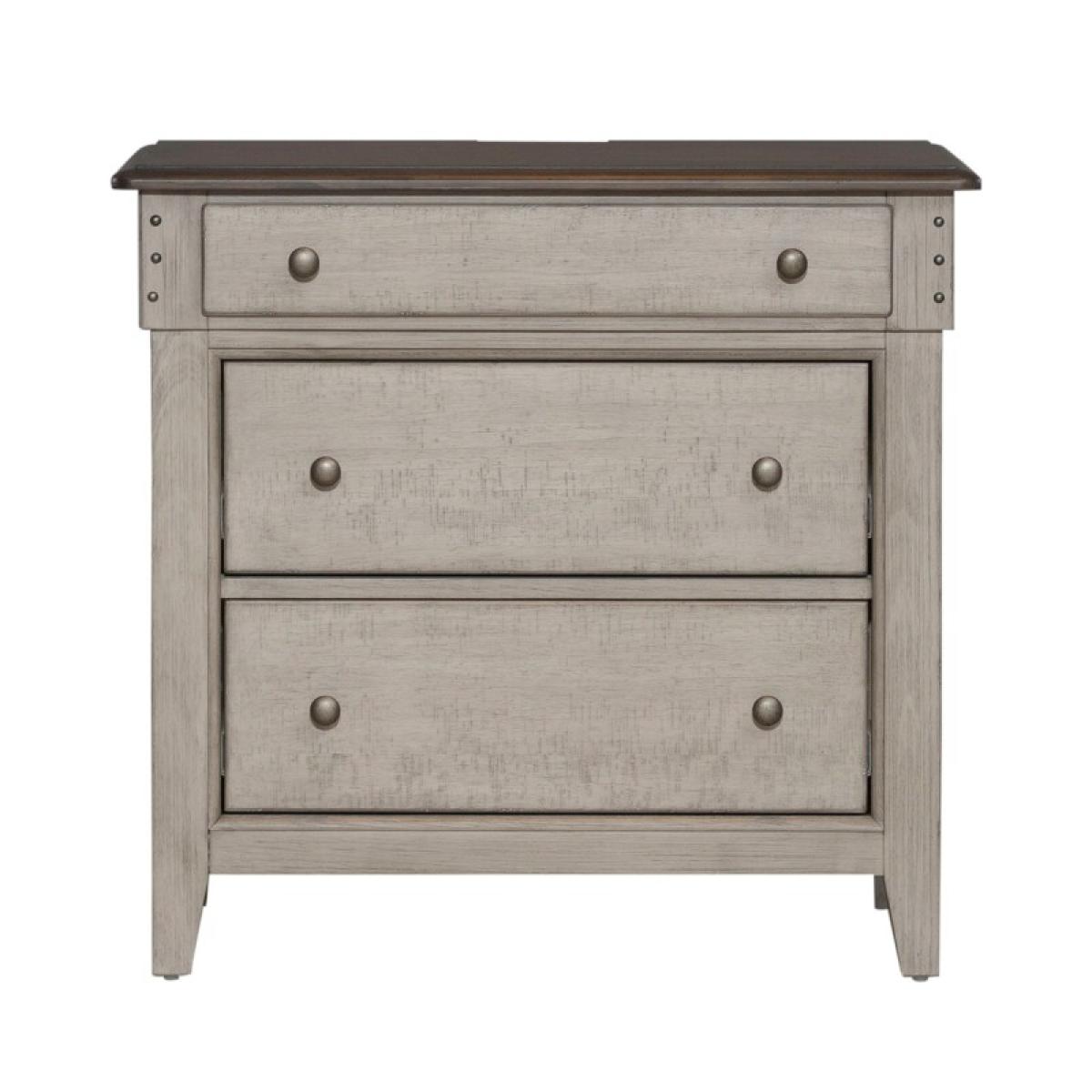 Ivy Hollow 3 Drawer Bedside Chest w/ Charging Station - Image 4