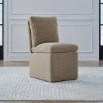 Accent Dining Chair w/ Casters - Wicker