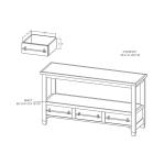 3 Drawer, Sofa Table - Town - Image 8