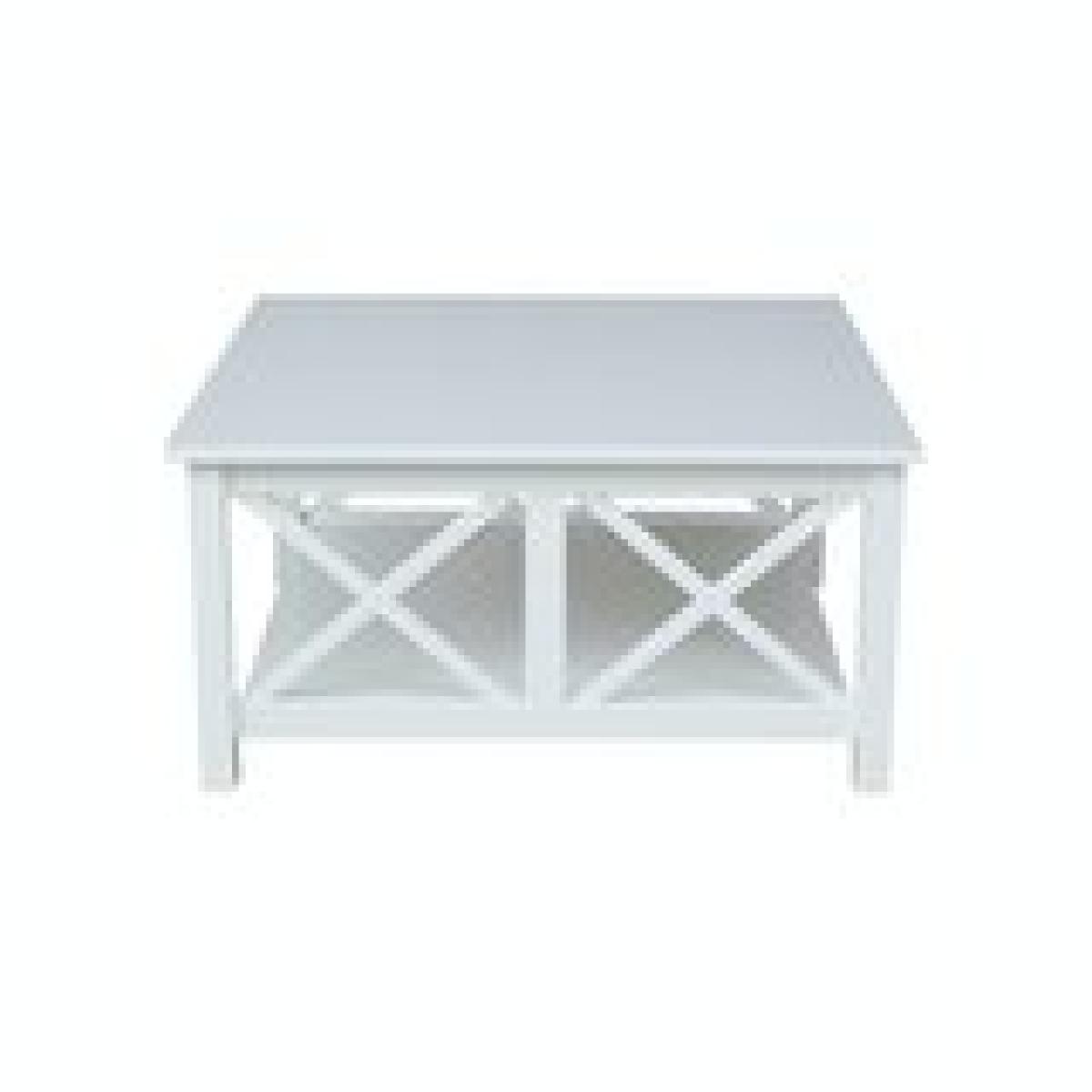 Hampton Collection Square Coffee Table in Pure White - Image 7