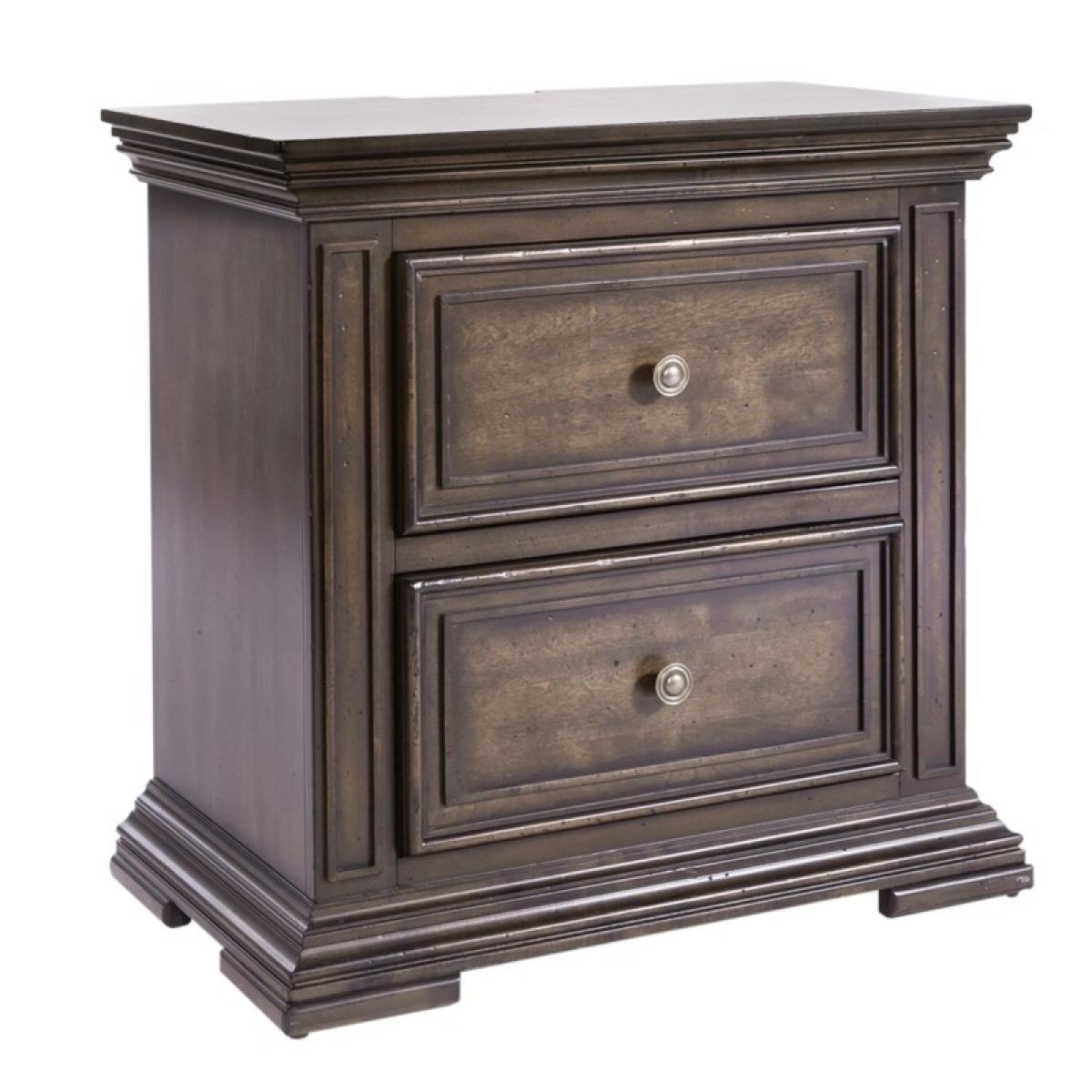 Big Valley 2 Drawer Night Stand w/ Charging Station - Image 3