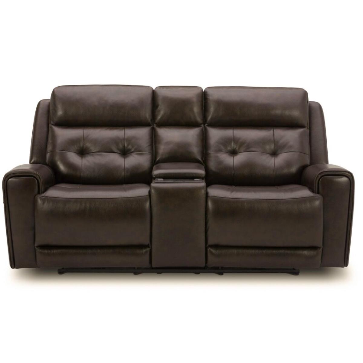 Loveseat w/Console P3 & ZG - Dark Brown - Image 10