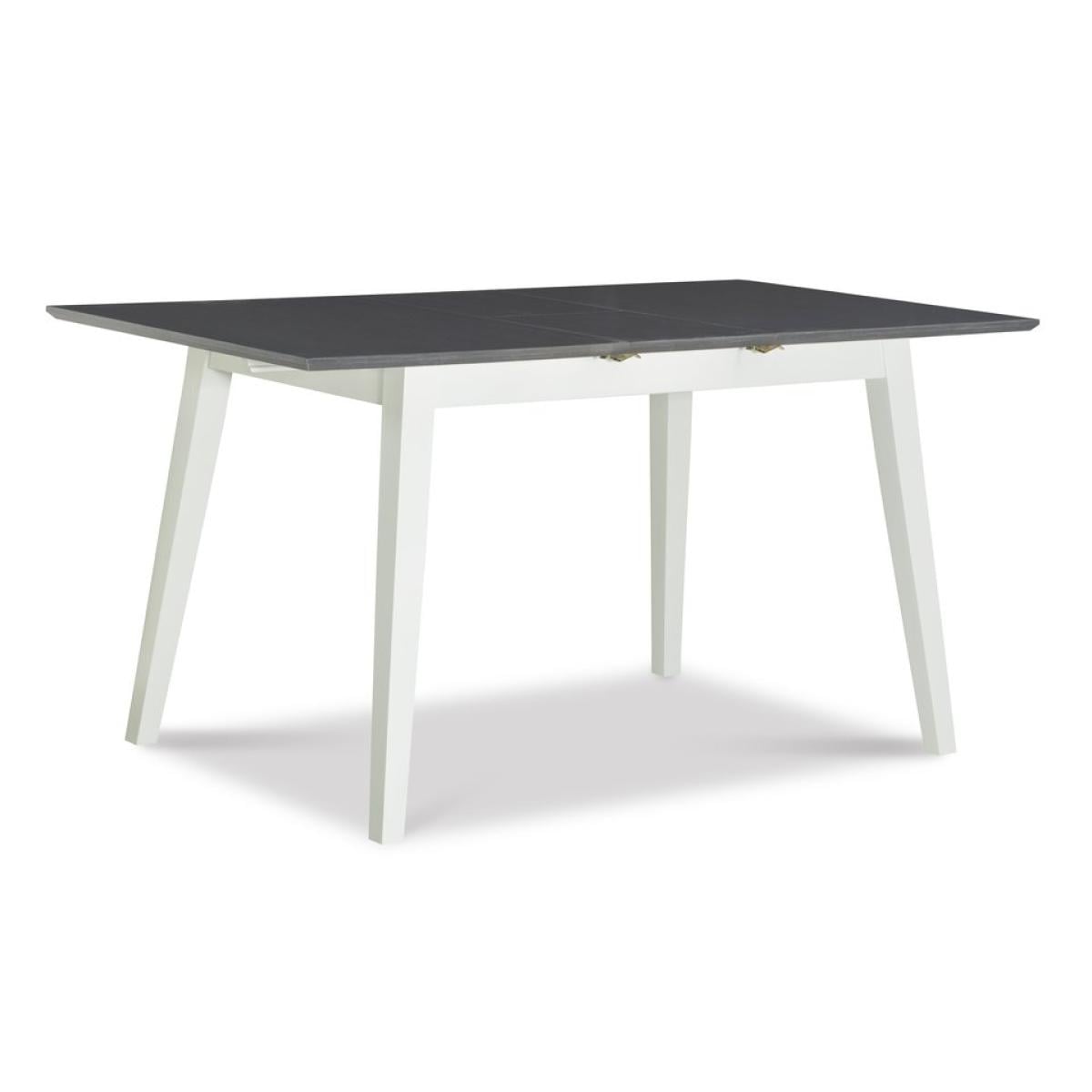 Dining Essentials - Mid-Century Modern Extension Table in Heather Gray and White - Image 2
