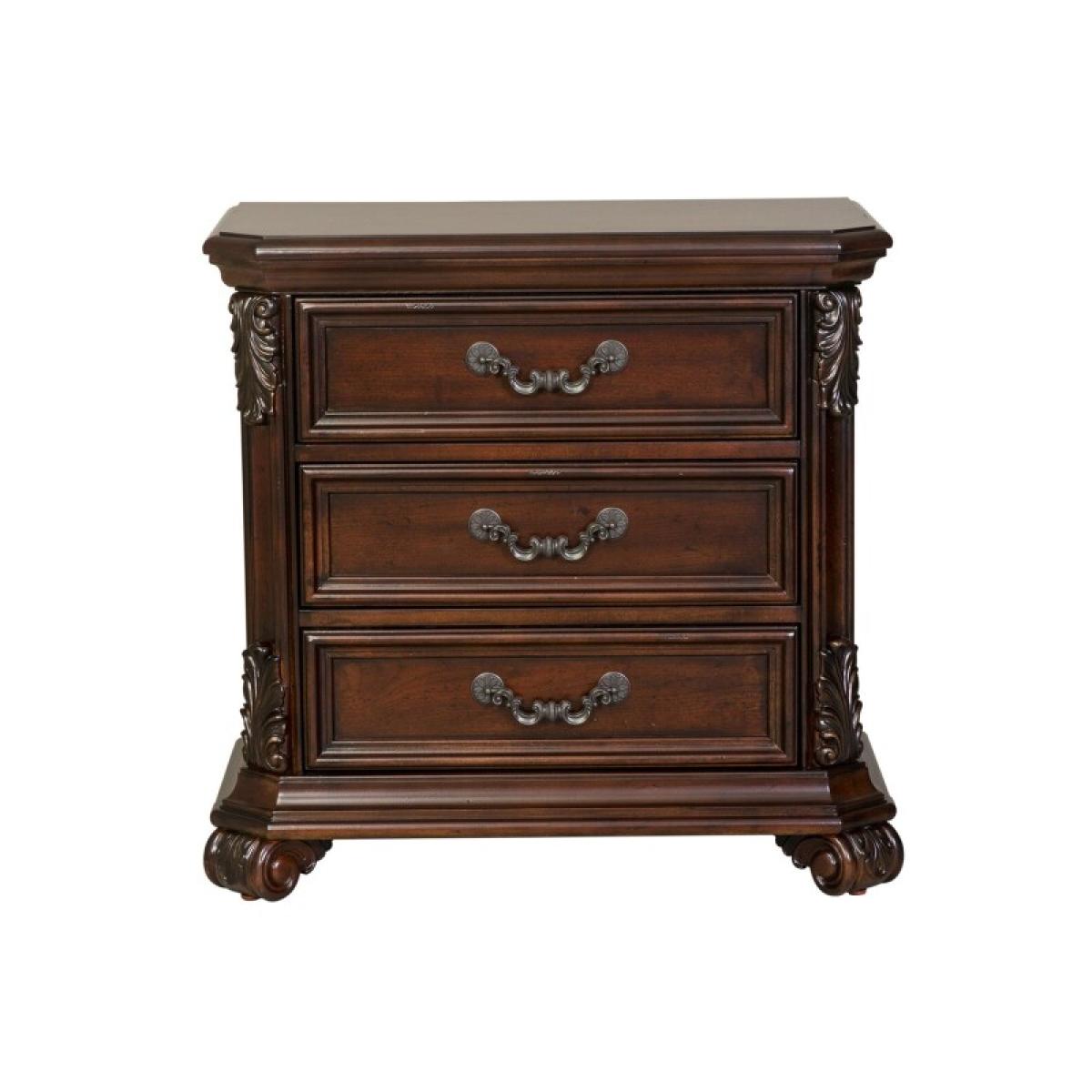Messina Estates King Poster Bed, Dresser & Mirror, Chest, Night Stand - Image 7