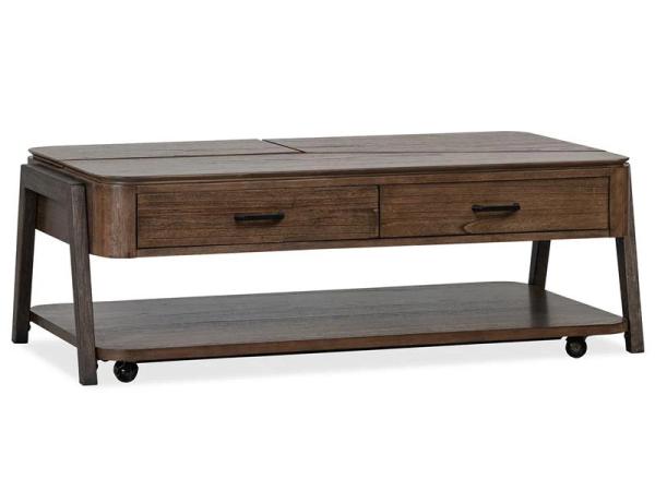 Hallie T6355-50 Lift Top Storage Cocktail Table w/Casters