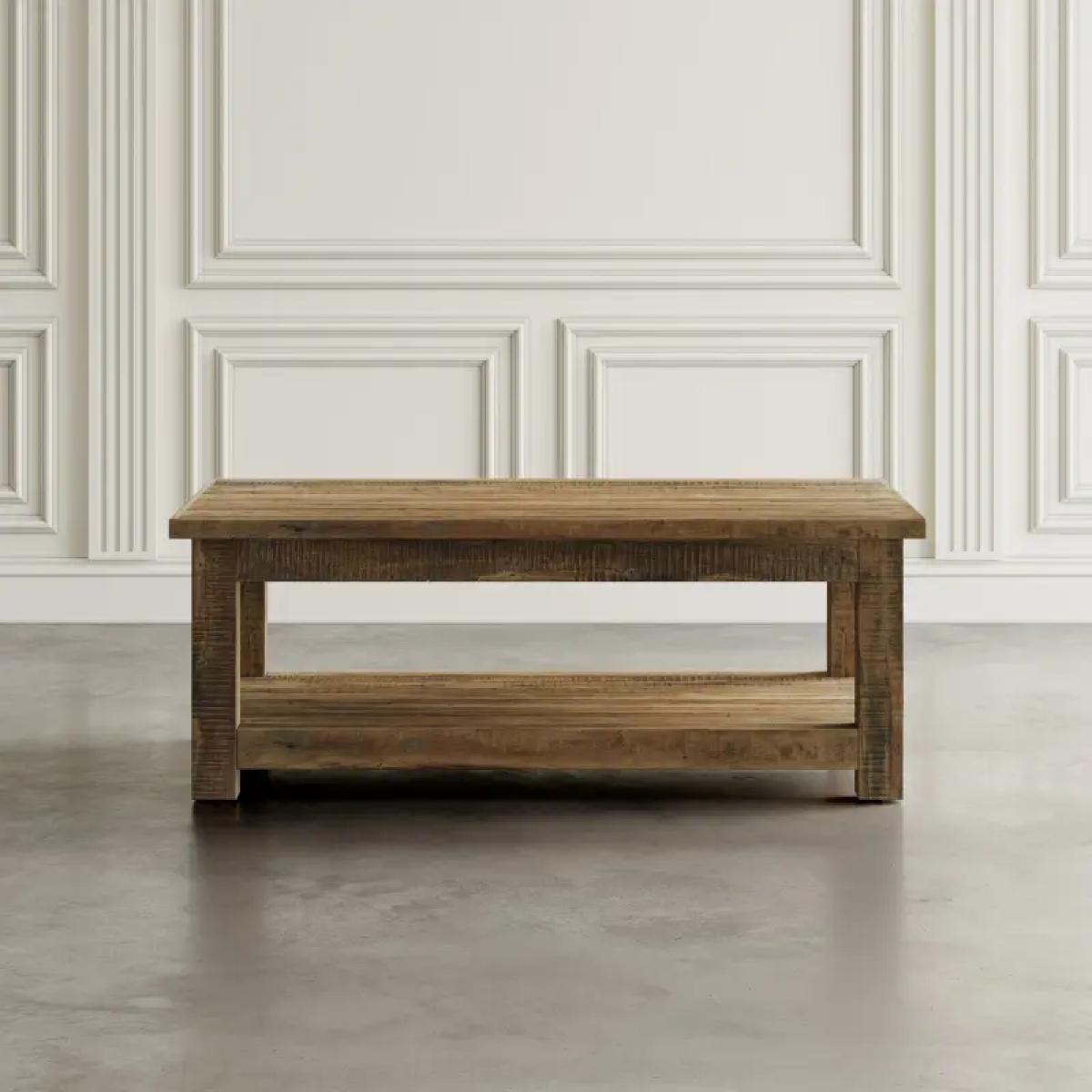 Reclamation Salvaged Wood Rectangle Coffee Table - Image 5