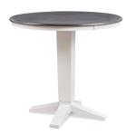 42"Round Solid Table Top w/36"H Aria Pedestal in Heather Gray and White - T05-42RT
