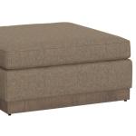 Wooden Frame & Base, Upholstered Square Ottoman - Georgia - Image 4