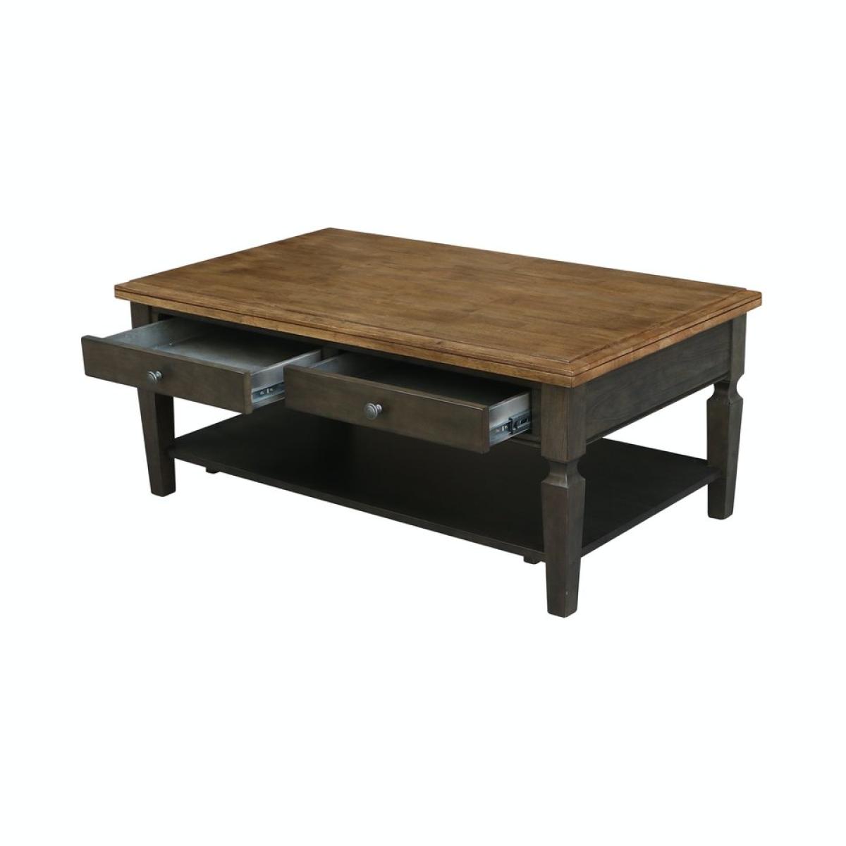 Home Accents - Vista Coffee Table in Hickory & Coal - Image 3